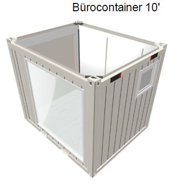 10-Fuß-Bürocontainer als mobile Raumlösung für Events und Veranstaltungen von SLS Eventservice