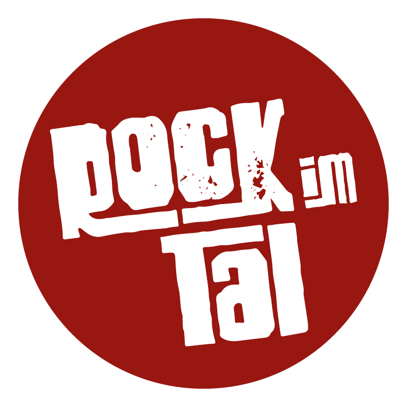 Rock-im-Tal-Logo mit weißem Schriftzug auf dunkelrotem Kreis